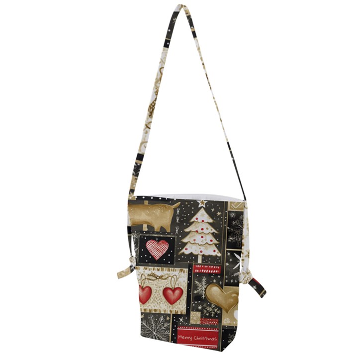 Christmas Reindeer Folding Shoulder Bag