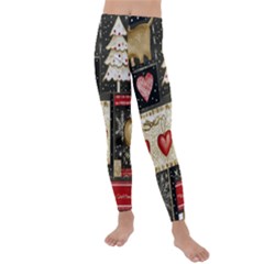 Christmas Reindeer Kids  Lightweight Velour Leggings