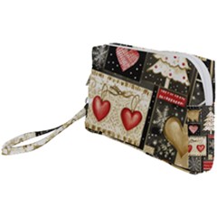 Christmas Reindeer Wristlet Pouch Bag (small)