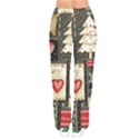 Christmas Reindeer Women Velvet Drawstring Pants View2