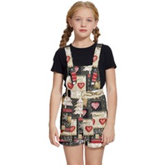 Christmas Reindeer Kids  Short Overalls