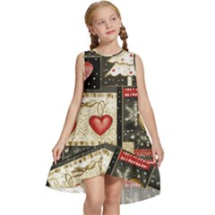 Christmas Reindeer Kids  Frill Swing Dress