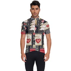 Christmas Reindeer Men s Short Sleeve Cycling Jersey by Posterlux