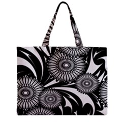 Modern Flowers Vector Seamless Pattern Zipper Mini Tote Bag