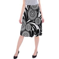 Modern Flowers Vector Seamless Pattern Midi Beach Skirt