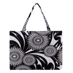 Modern Flowers Vector Seamless Pattern Medium Tote Bag