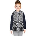 Modern Flowers Vector Seamless Pattern Kids  Hooded Puffer Vest View1