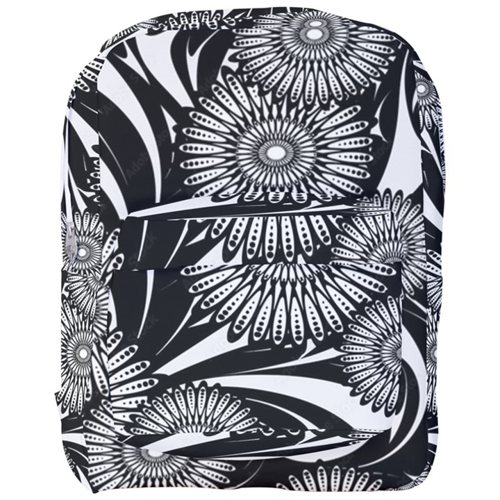 Modern Flowers Vector Seamless Pattern Full Print Backpack