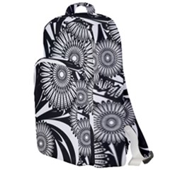 Modern Flowers Vector Seamless Pattern Double Compartment Backpack