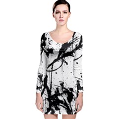 Inksplats Long Sleeve Bodycon Dress