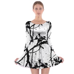 Inksplats Long Sleeve Skater Dress