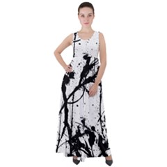 Inksplats Empire Waist Velour Maxi Dress