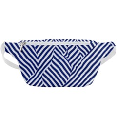 Blue And White Abstract Stripes Waist Bag 