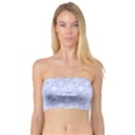 Light purple and white floral pattern Bandeau Top View1