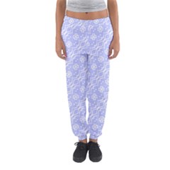 Light Purple And White Floral Pattern Women s Jogger Sweatpants