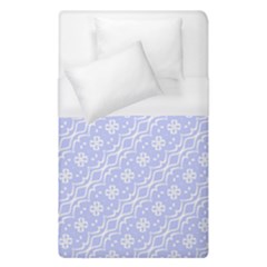 Light Purple And White Floral Pattern Duvet Cover (single Size)