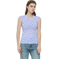 Light Purple And White Floral Pattern Women s Raglan Cap Sleeve T-shirt