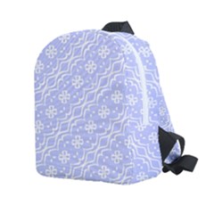 Light Purple And White Floral Pattern Kids  Age 2-4 Lightweight Preschool Backpack