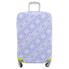 Light Purple And White Floral Pattern Luggage Cover (medium)