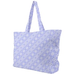 Light Purple And White Floral Pattern Simple Shoulder Bag