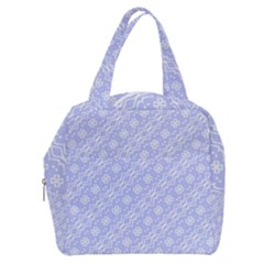 Light Purple And White Floral Pattern Boxy Hand Bag