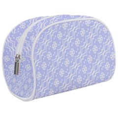 Light Purple And White Floral Pattern Make Up Case (medium)