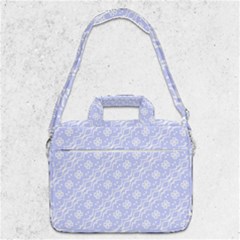 Light Purple And White Floral Pattern Macbook Pro 13  Shoulder Laptop Bag 