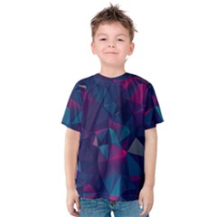 Turquoise Abstract Black Galaxy Pattern Turquoise Kids  Cotton T-shirt