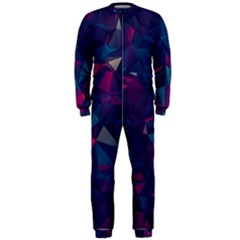 Turquoise Abstract Black Galaxy Pattern Turquoise Onepiece Jumpsuit (men)