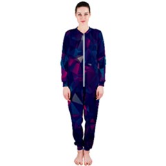 Turquoise Abstract Black Galaxy Pattern Turquoise Onepiece Jumpsuit (ladies)