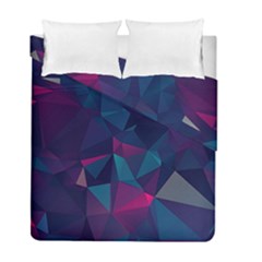 Turquoise Abstract Black Galaxy Pattern Turquoise Duvet Cover Double Side (full/ Double Size)