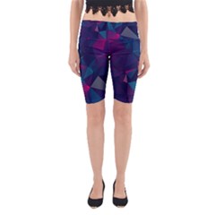 Turquoise Abstract Black Galaxy Pattern Turquoise Yoga Cropped Leggings