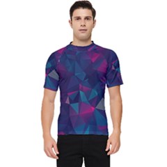 Turquoise Abstract Black Galaxy Pattern Turquoise Men s Short Sleeve Rash Guard