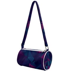 Turquoise Abstract Black Galaxy Pattern Turquoise Mini Cylinder Bag