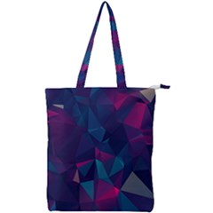 Turquoise Abstract Black Galaxy Pattern Turquoise Double Zip Up Tote Bag