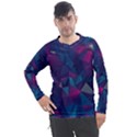 Turquoise Abstract Black Galaxy Pattern Turquoise Men s Pique Long Sleeve T-Shirt View1