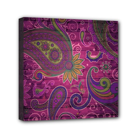 Abstract Purple Pattern Mini Canvas 6  X 6  (stretched)