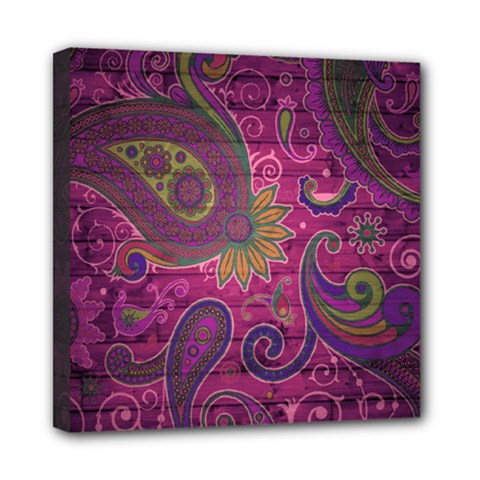 Abstract Purple Pattern Mini Canvas 8  X 8  (stretched)