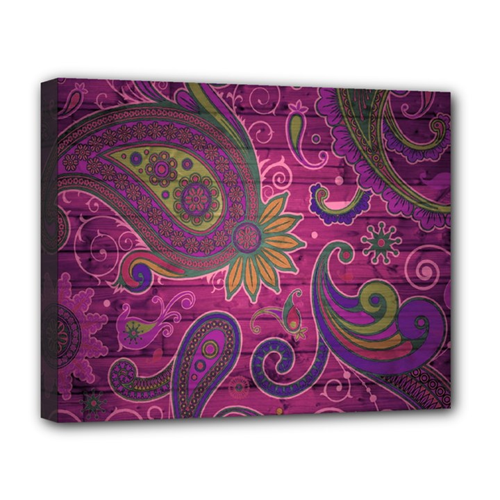 Abstract Purple Pattern Deluxe Canvas 20  x 16  (Stretched)