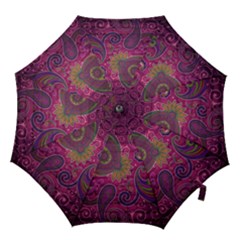 Abstract Purple Pattern Hook Handle Umbrellas (large)