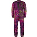 Abstract Purple Pattern OnePiece Jumpsuit (Men) View1