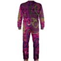 Abstract Purple Pattern OnePiece Jumpsuit (Men) View2