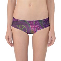 Abstract Purple Pattern Classic Bikini Bottoms