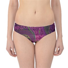 Abstract Purple Pattern Hipster Bikini Bottoms