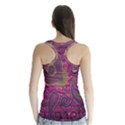 Abstract Purple Pattern Racer Back Sports Top View2