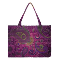 Abstract Purple Pattern Medium Tote Bag