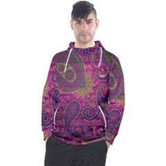 Abstract Purple Pattern Men s Pullover Hoodie