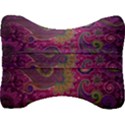 Abstract Purple Pattern Velour Seat Head Rest Cushion View2