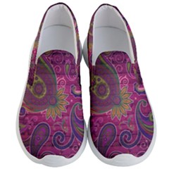 Abstract Purple Pattern Men s Lightweight Slip Ons