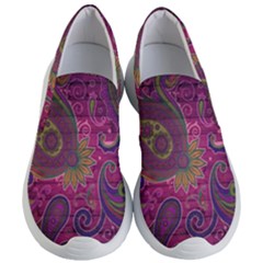 Abstract Purple Pattern Women s Lightweight Slip Ons